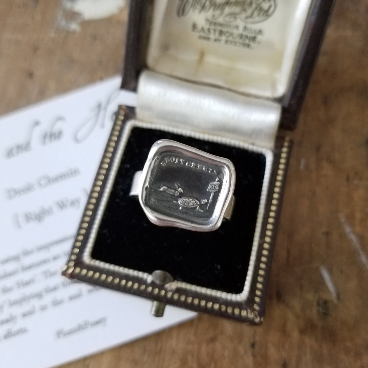 Tortoise and the Hare - Aesops Fable Wax Seal Ring