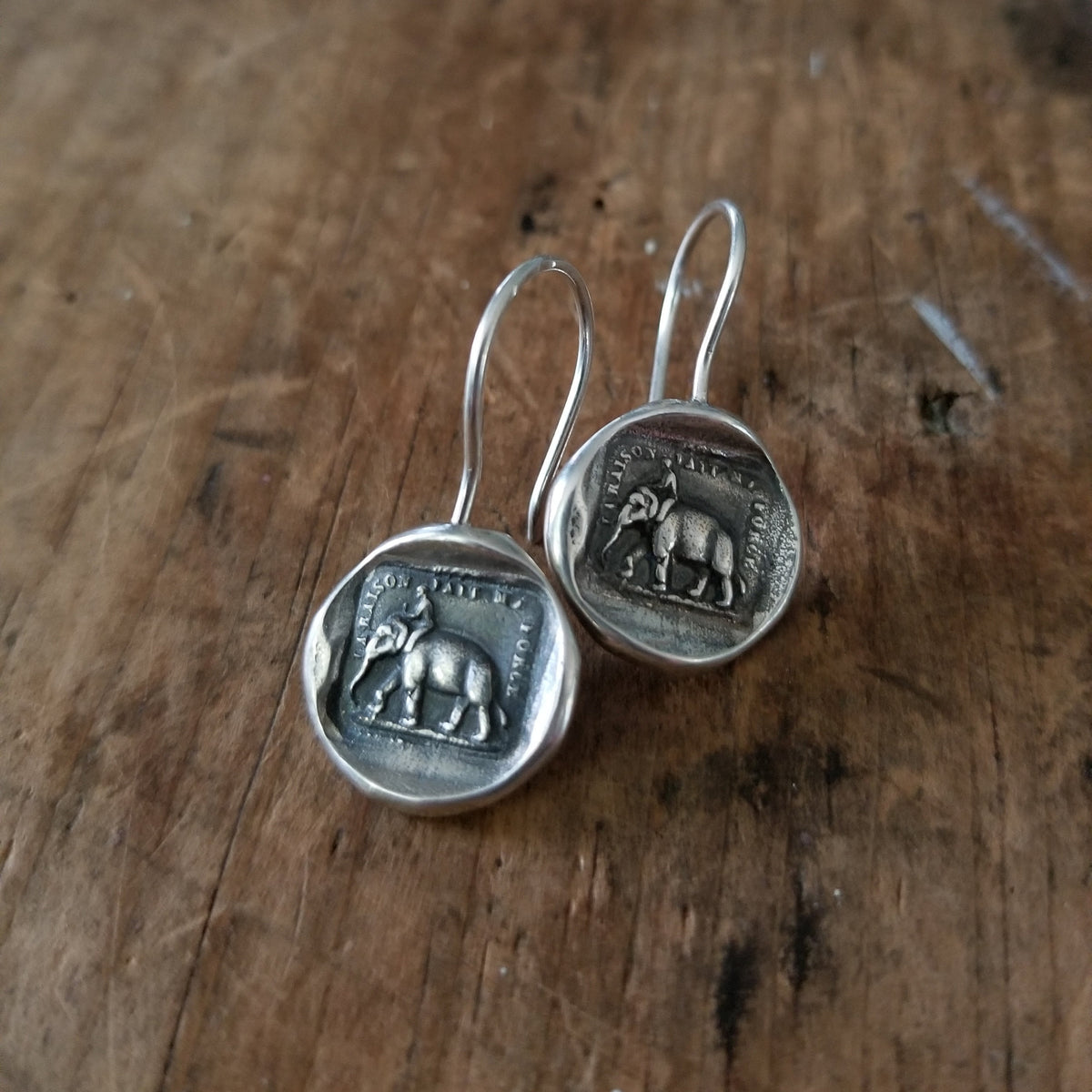 Elephant Strength  hook earrings
