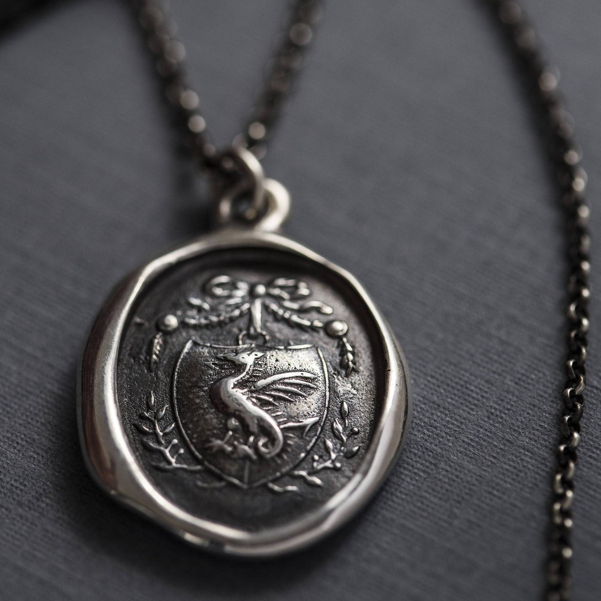 Guardianship and Protection - Dragons Crest Wax Seal Necklace - Wax seal Jewelry