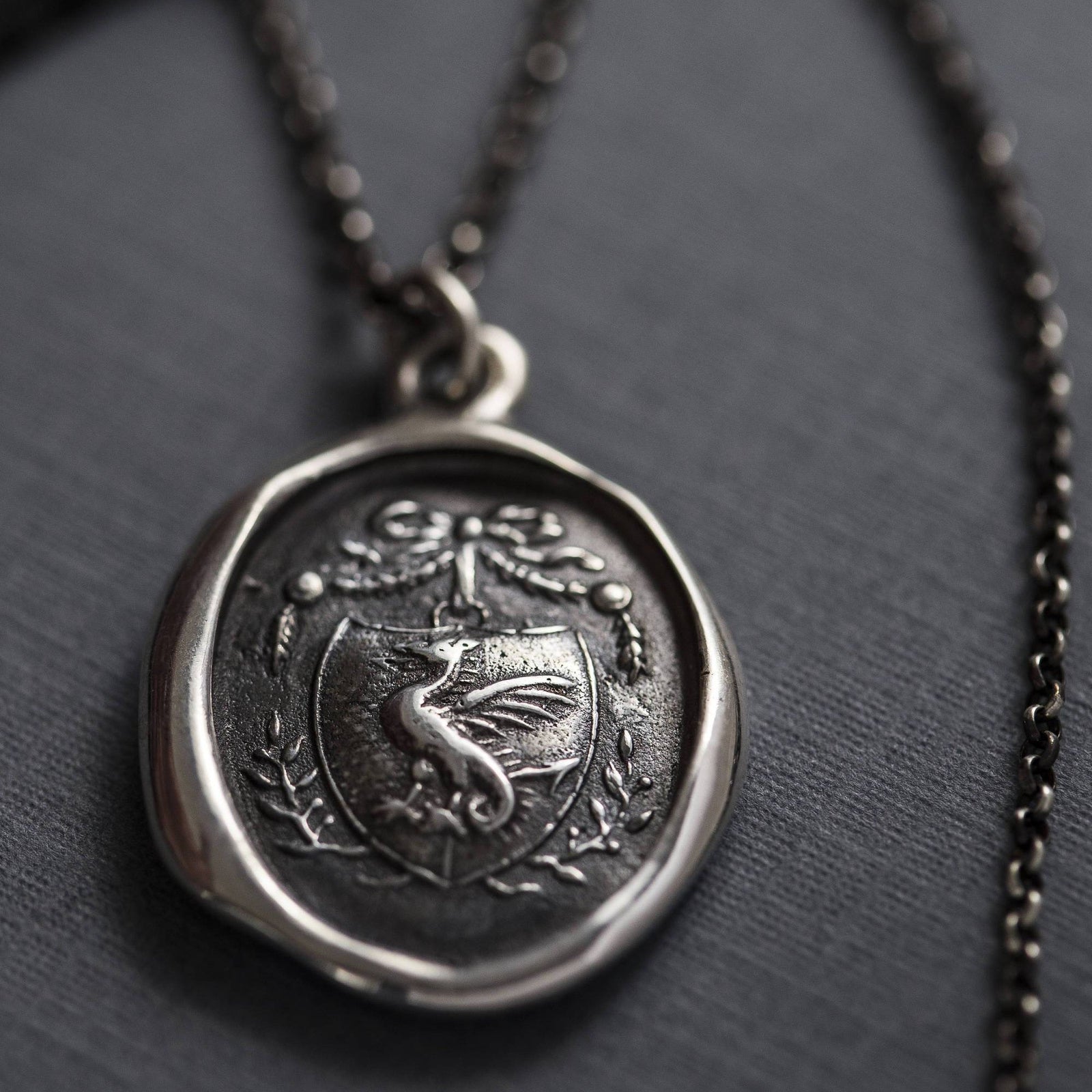 Guardianship and Protection - Dragons Crest Wax Seal Necklace - Wax seal Jewelry