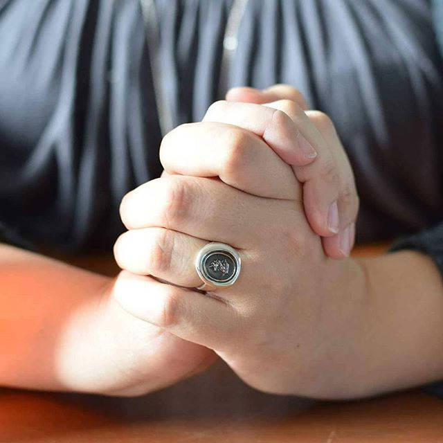 Unicorn &amp; Crown Heraldic Wax Seal Ring