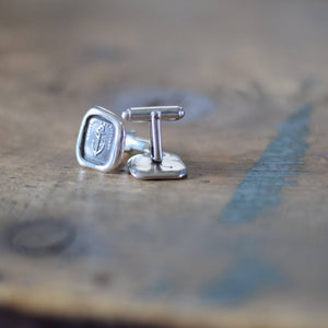 Anchor Cufflinks -  Hope Anchor Wax Seal Cufflinks