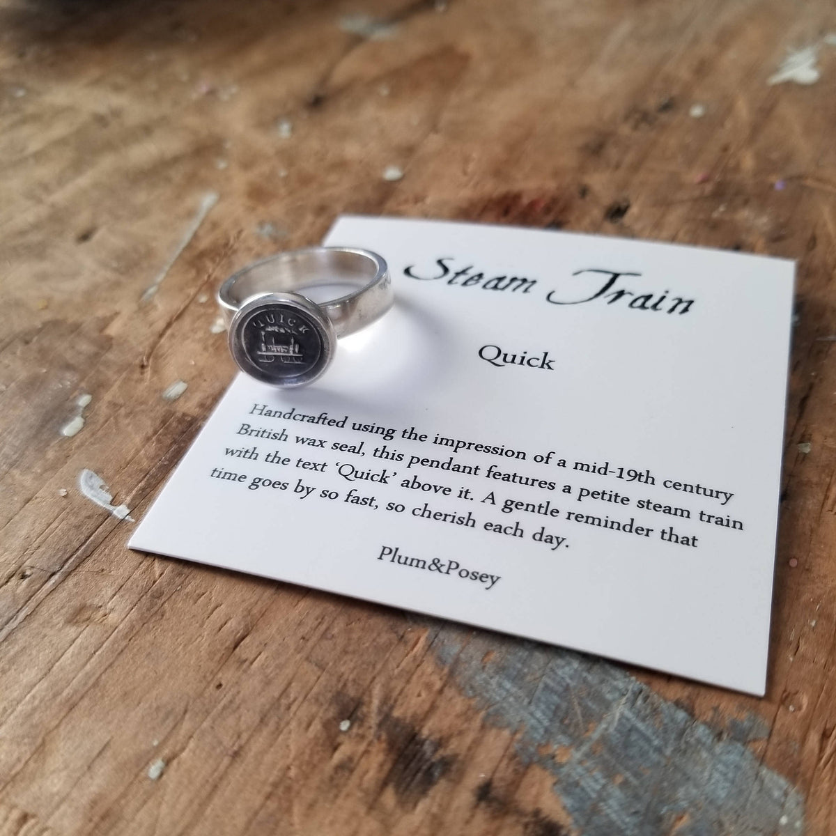 Quick! Wax Seal Ring, Train - Whimsy Ring