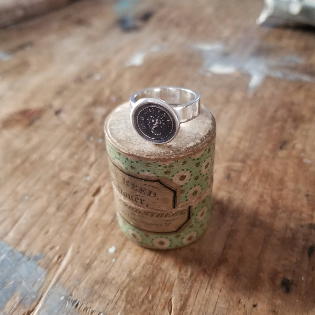 Cornucopia Wax Seal Ring - God Gives Us Abundance