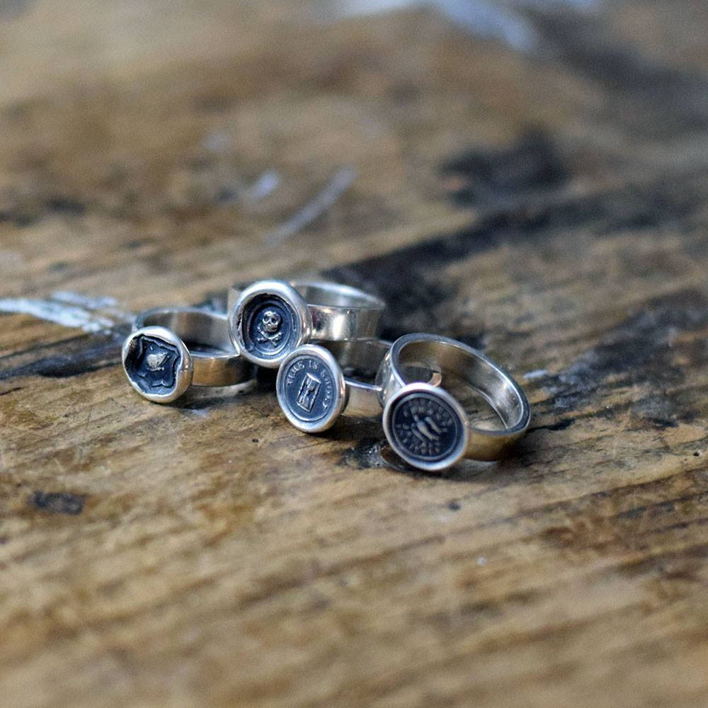 Time is Short Hourglass Wax Seal Ring