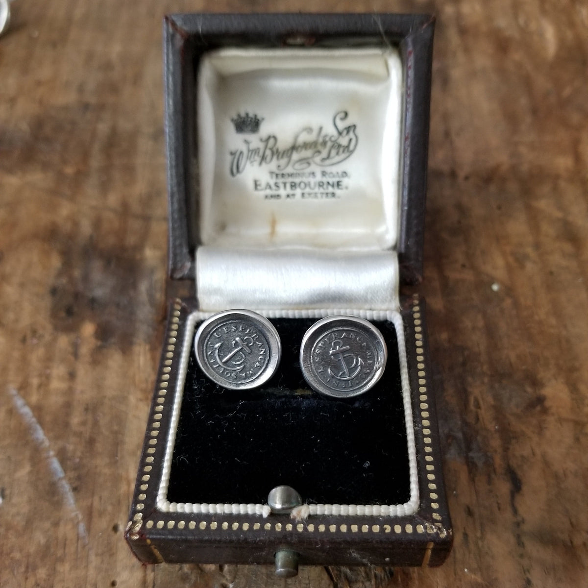 Hope Sustains Me - Victorian Whimsy Anchor Wax Seal Earrings