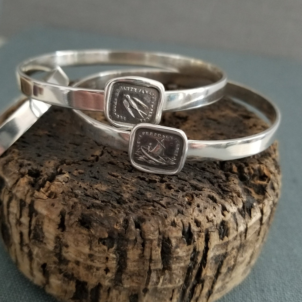 Hope Sustains Me Anchor Wax Seal Bangle