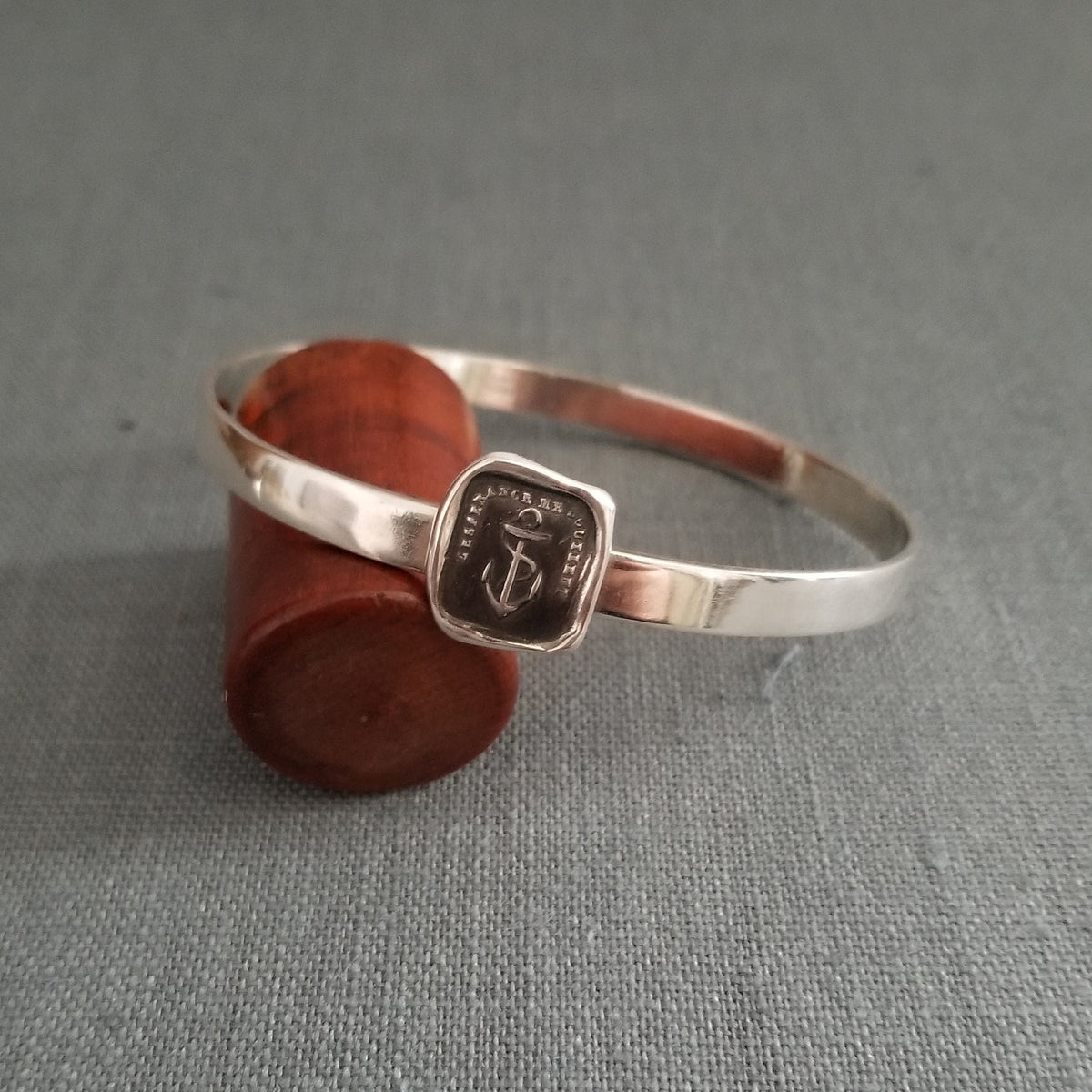 Hope Sustains Me Anchor Wax Seal Bangle
