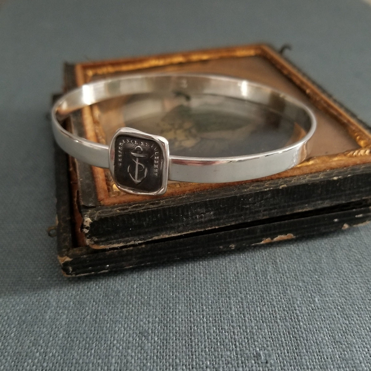 Hope Sustains Me Anchor Wax Seal Bangle