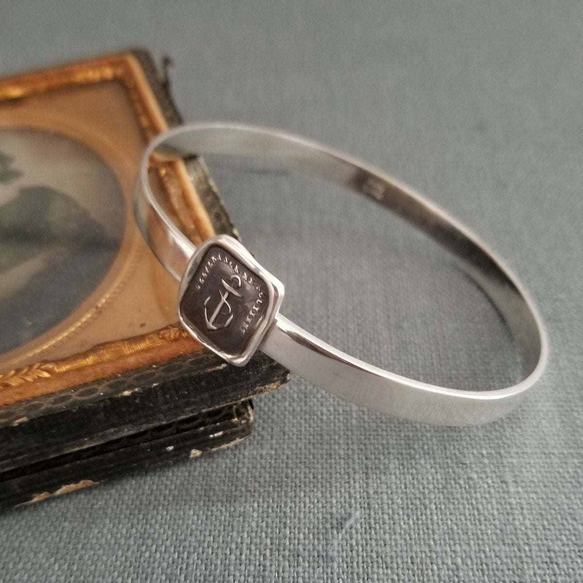 Hope Sustains Me Anchor Wax Seal Bangle