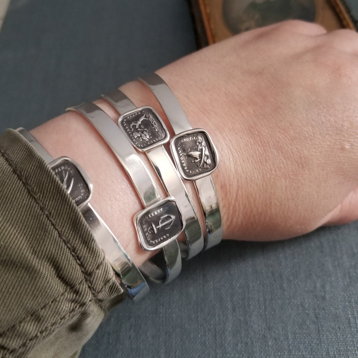 Hope Sustains Me Anchor Wax Seal Bangle