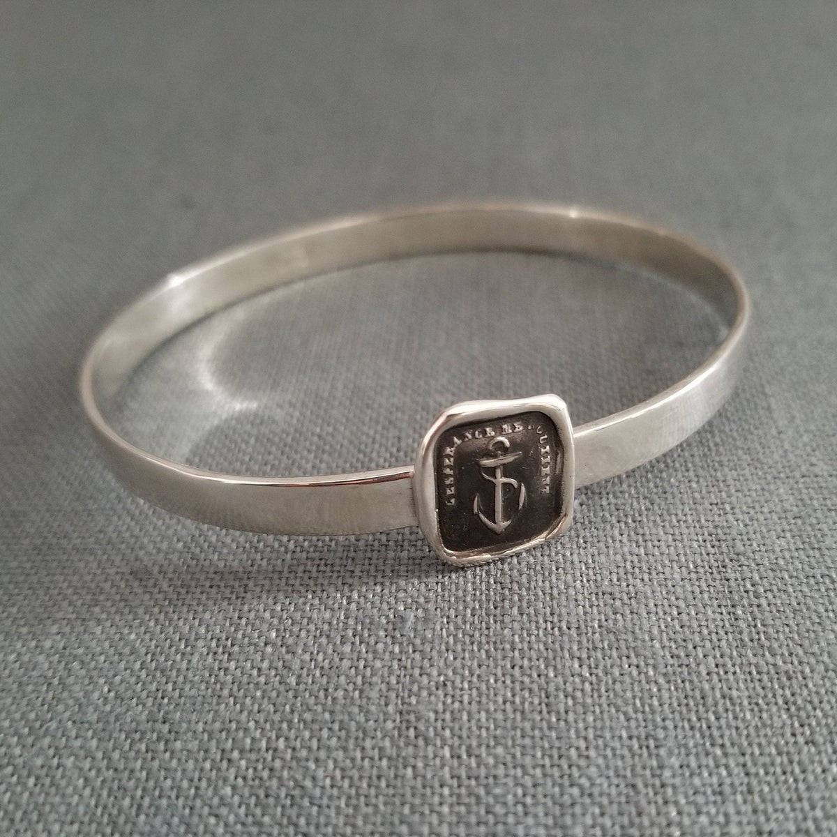 Hope Sustains Me Anchor Wax Seal Bangle