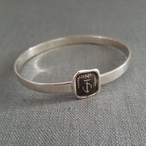 Hope Sustains Me Anchor Wax Seal Bangle