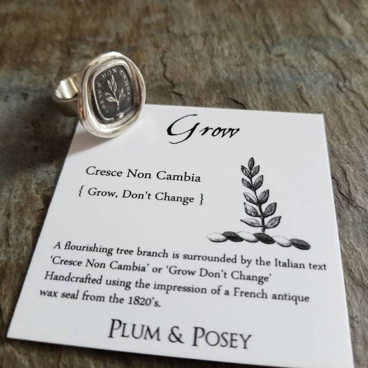 Grow Wax Seal Ring - Grow don't change