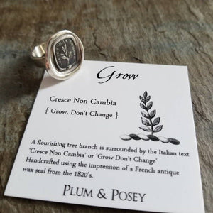 Grow Wax Seal Ring - Grow don't change