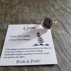 Grow Wax Seal Ring - Grow don't change
