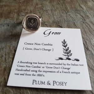 Grow Wax Seal Ring - Grow don't change