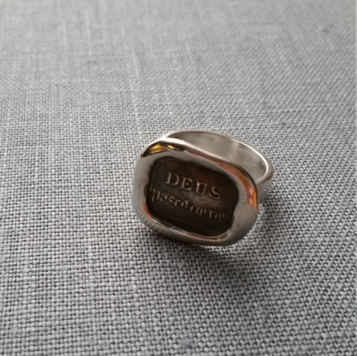 God Feeds the Ravens Wax seal ring