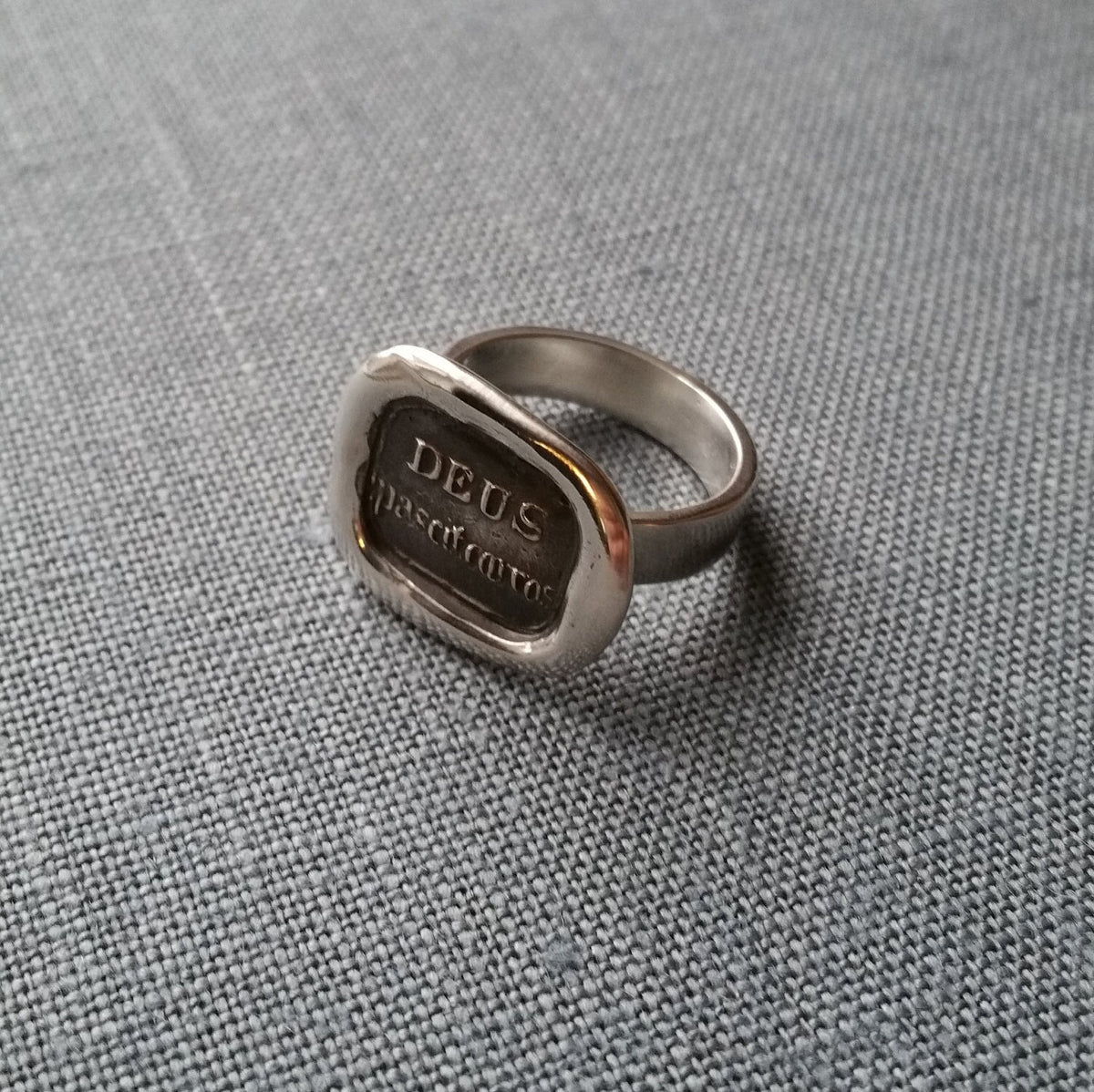 God Feeds the Ravens Wax seal ring