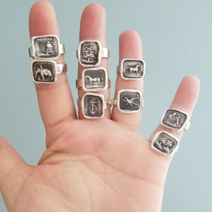Seahorse Wax Seal Ring