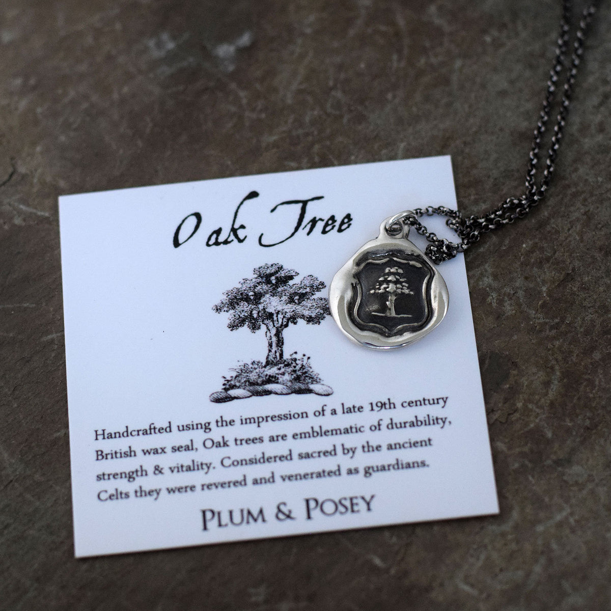 Strength Oak Tree Pendant in Bronze