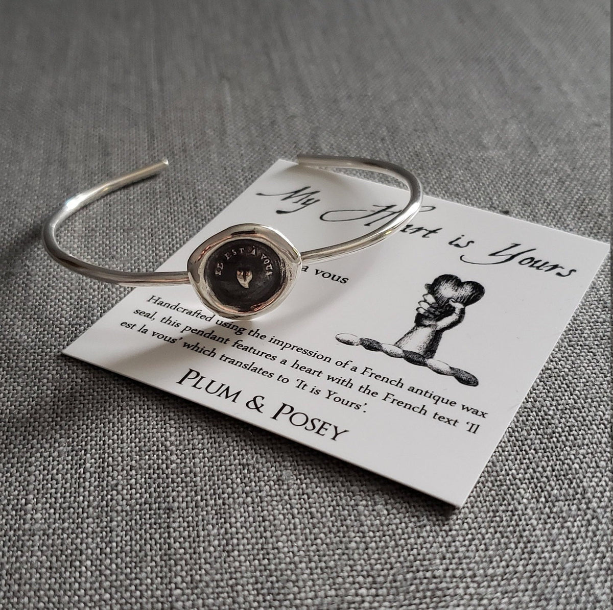 My heart is yours cuff  bracelet