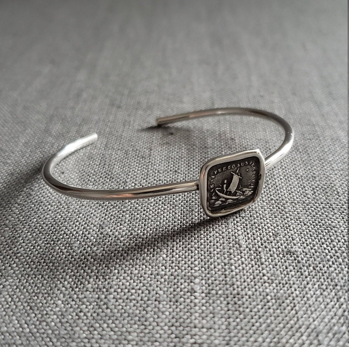 If I lose you I am lost - Wax Seal Cuff Bracelet