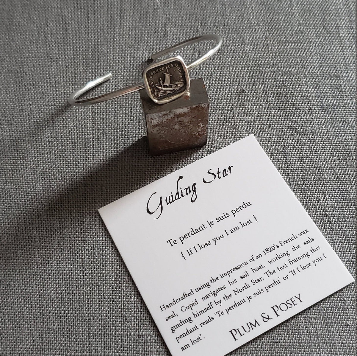 If I lose you I am lost - Wax Seal Cuff Bracelet