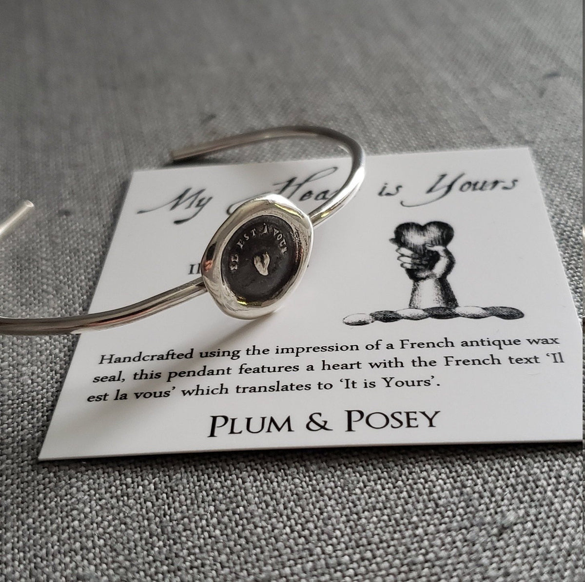 My heart is yours cuff  bracelet