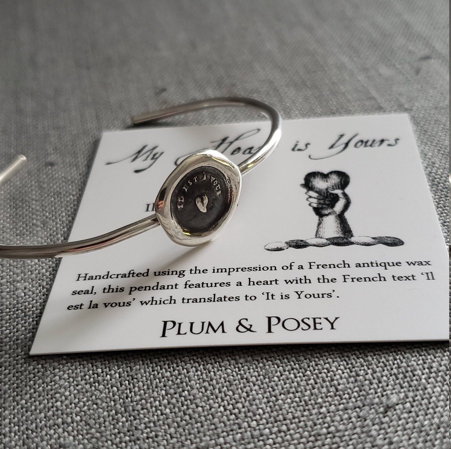 My heart is yours cuff  bracelet