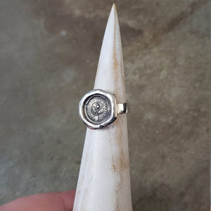 Thistle Wax Seal Ring - Dulcius ex asperis - sweetness after difficulties