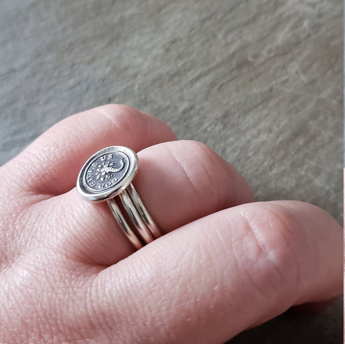Skull and Crossbones - Skinny Whimsy Ring