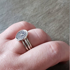 Guiding Star - If I lose you I am lost - Skinny Stacking Ring