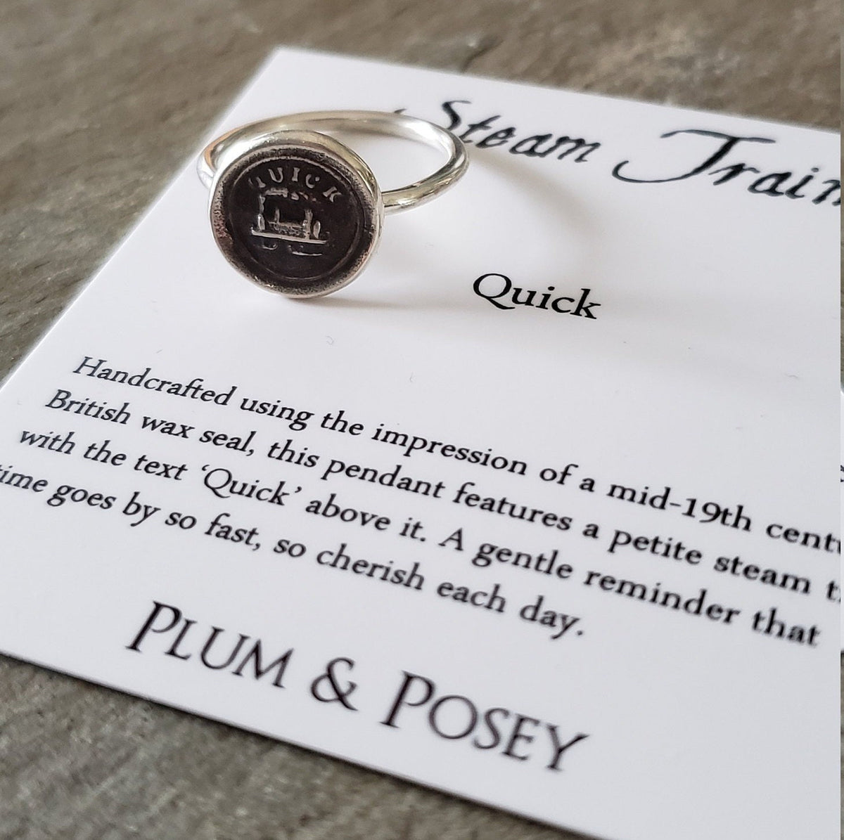 Steam Train - Skinny Whimsy Ring