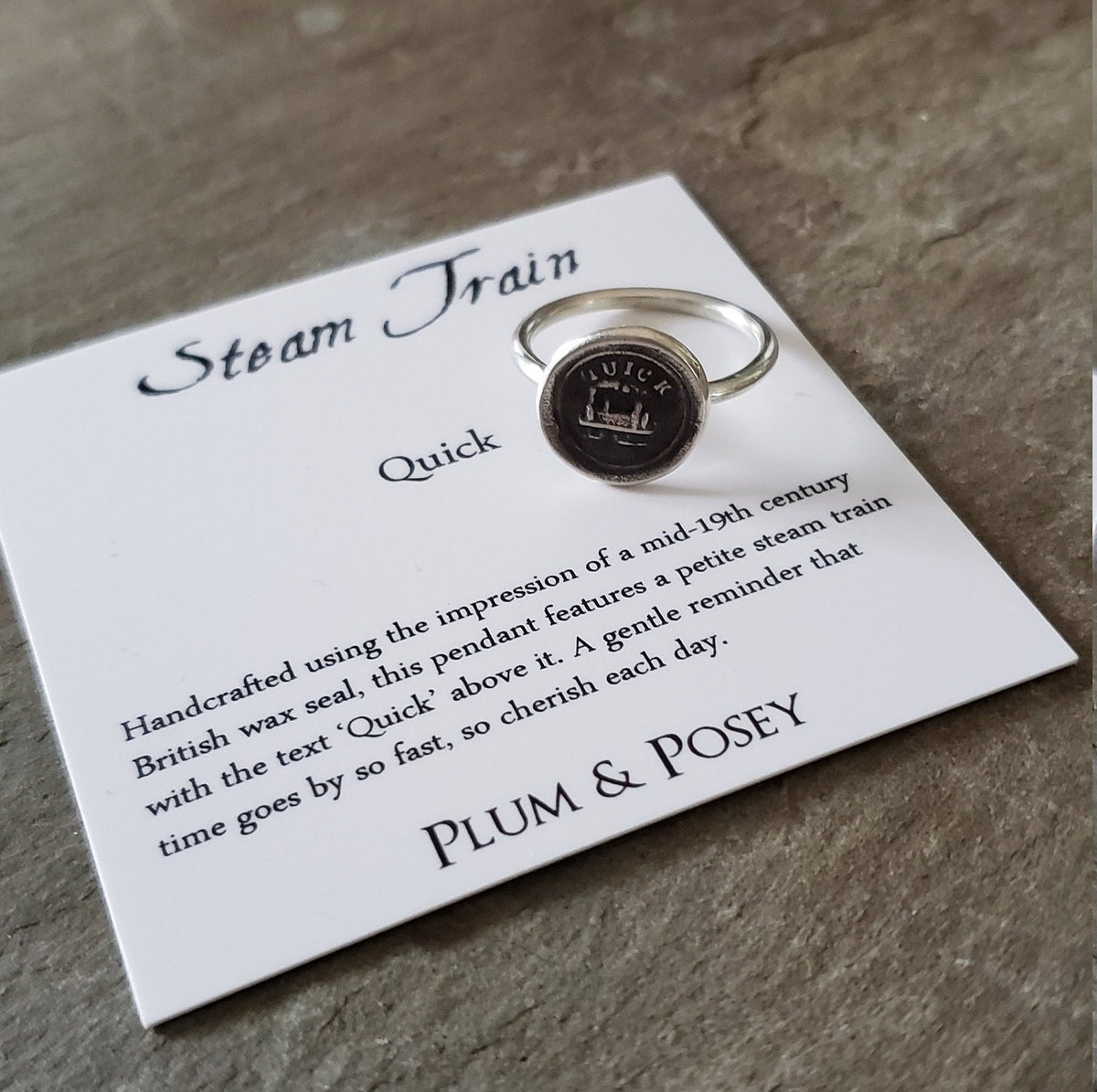 Steam Train - Skinny Whimsy Ring