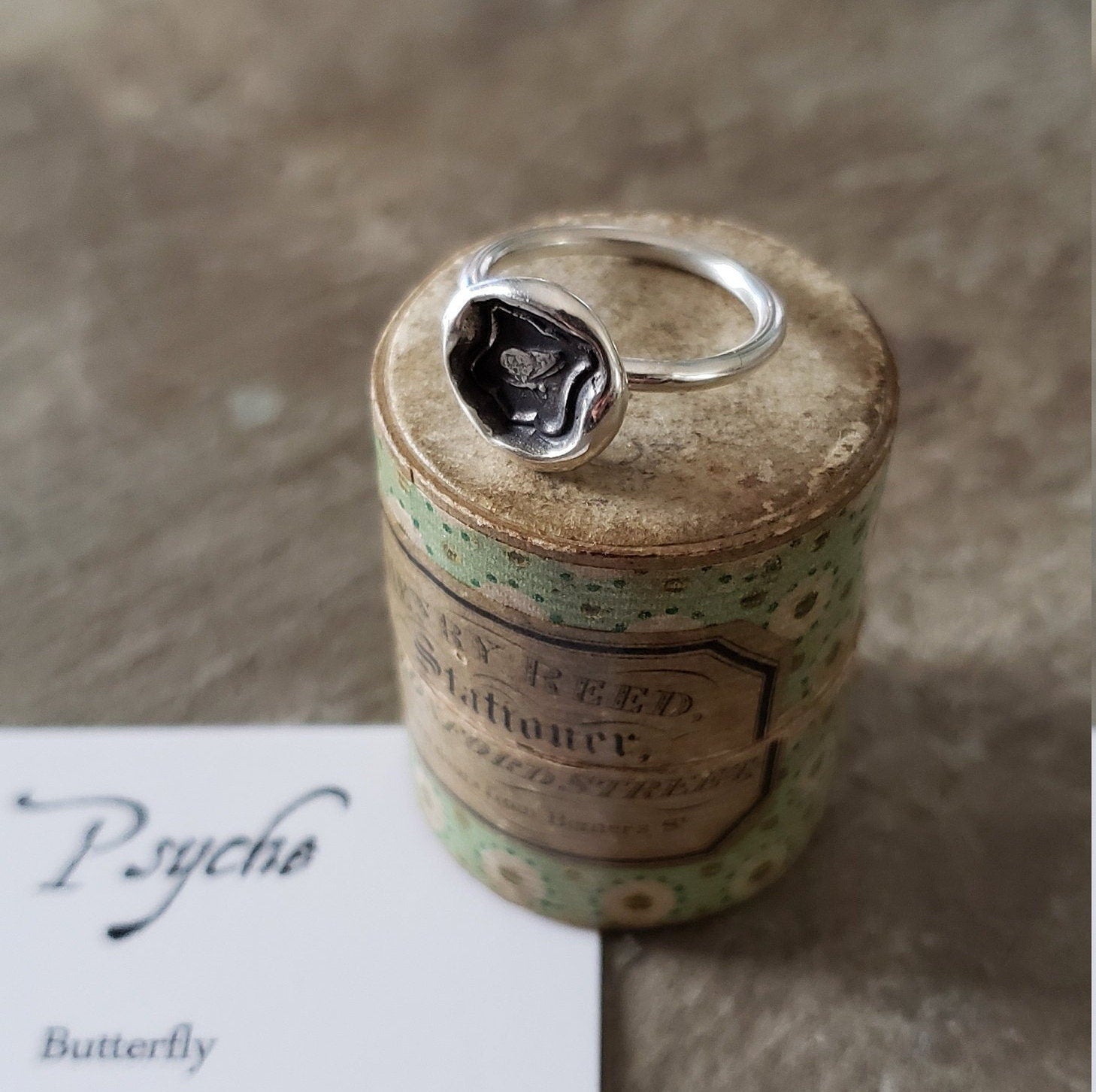 Psyche Butterfly - Skinny Whimsy Ring