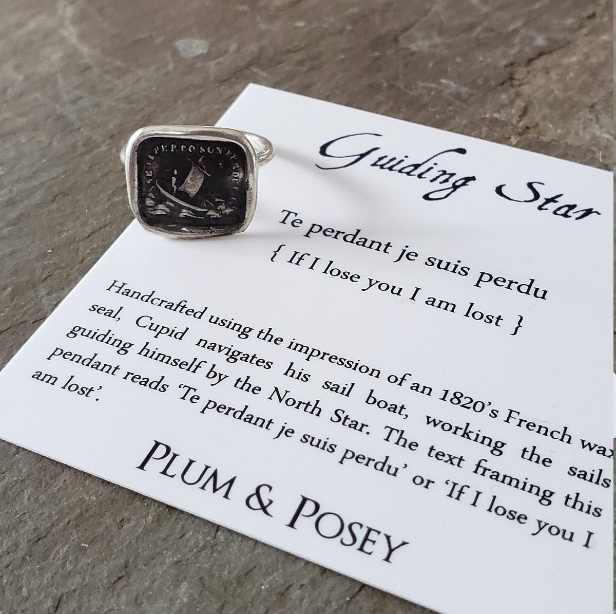 Guiding Star - If I lose you I am lost - Skinny Stacking Ring