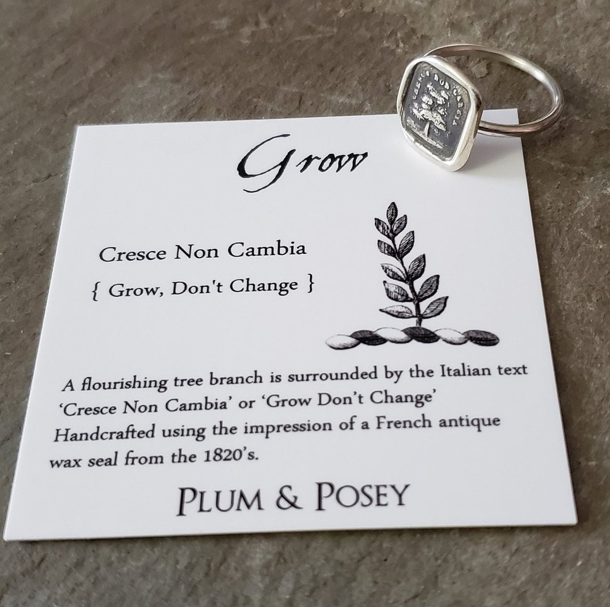 Grow, don't change - Skinny Stacking Ring