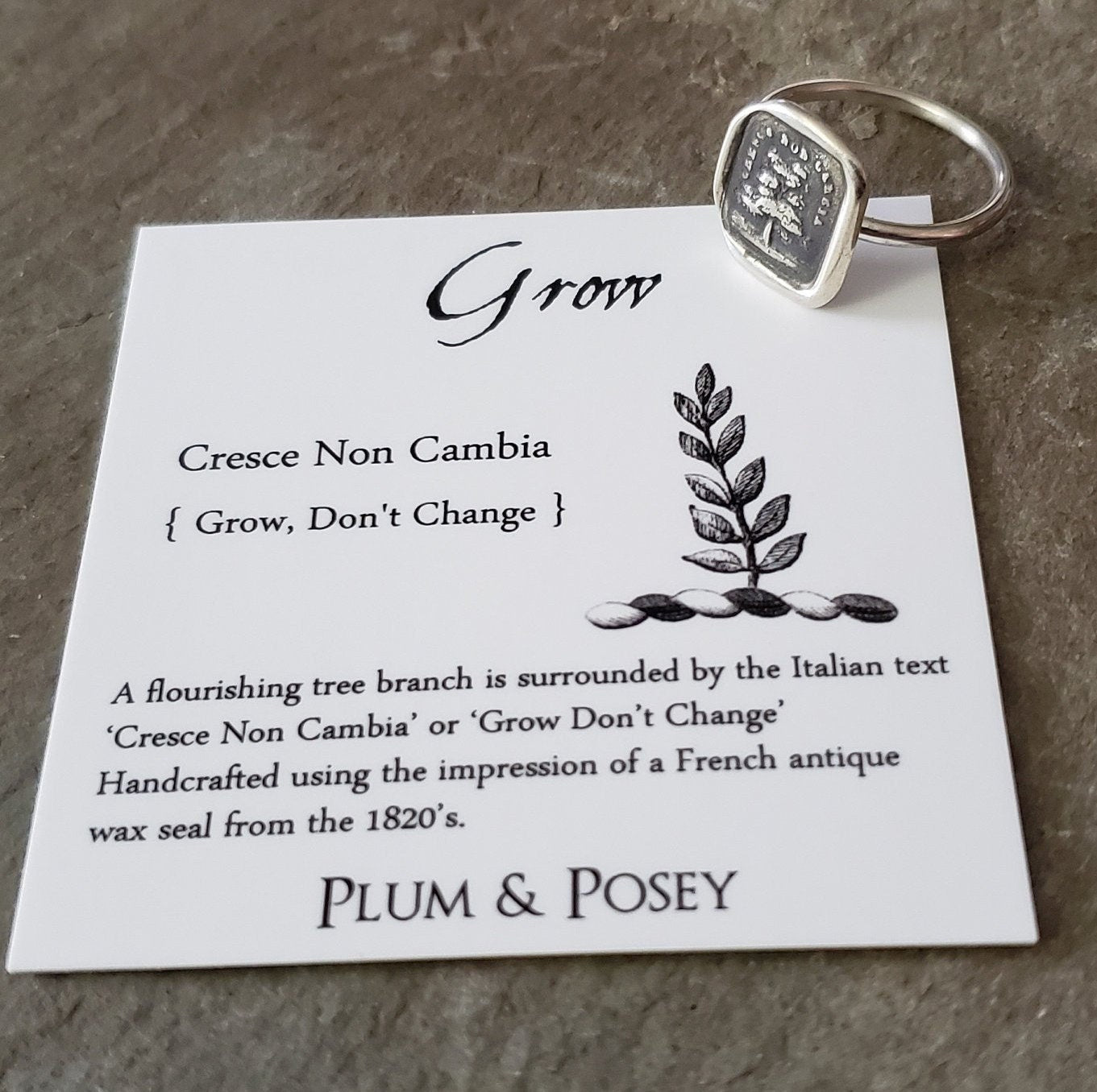 Grow, don't change - Skinny Stacking Ring