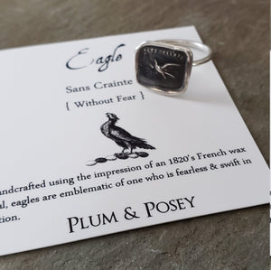 Eagle - Fearless - Skinny Stacking Ring