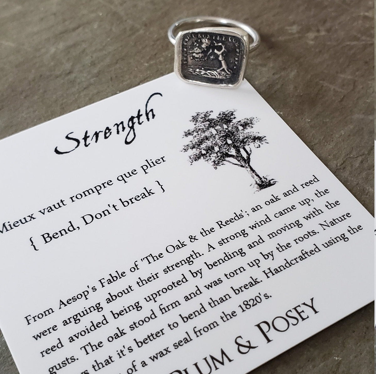 Bend don't break - Strength - Skinny Stacking Ring