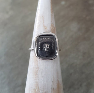 Skull - Skinny Stacking Ring