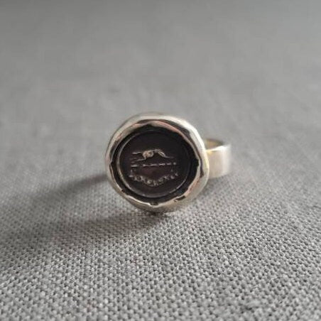 Greyhound - Perseverance -  Wax seal ring