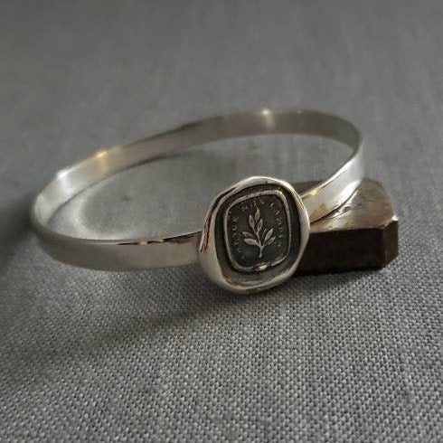 Grow Don't Change Bangle Bracelet - Wax Seal Bangle