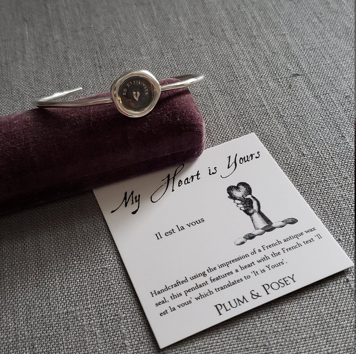 My heart is yours cuff  bracelet