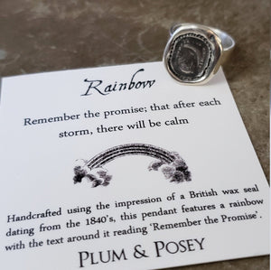 Rainbow Wax Seal Ring - Remember the promise