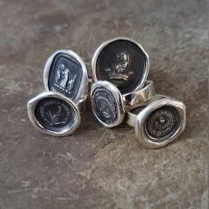 Thistle Wax Seal Ring - Dulcius ex asperis - sweetness after difficulties