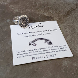 Rainbow Wax Seal Ring - Remember the promise