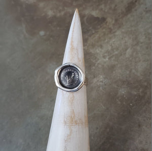 Owl Wax Seal Ring - The night is full of wisdom