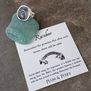 Rainbow Wax Seal Ring - Remember the promise